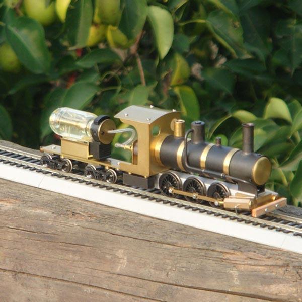 Live Steam Locomotive Model Train Engine 1:87 Ho Scale with Steam Engine Boiler Fuel Tank Track - enginediy