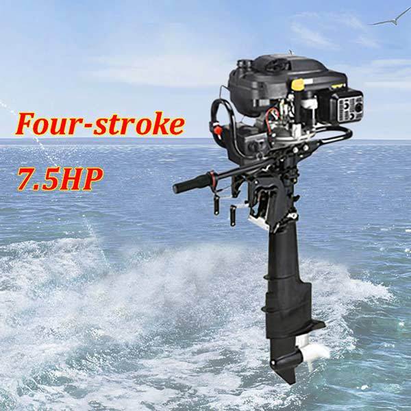 Outboard Motors, 4 Stroke 9HP 224cc Air-cooled Boat Engine Outboard Boat Motor for 3-7.5m Boat - enginediy