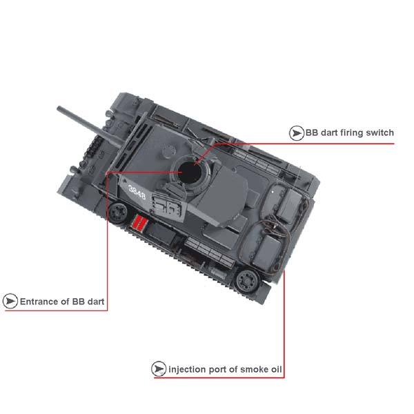 RC Tanks that Shoot BBS German III L Battle Tank with Smoke & Sound EngineDIY