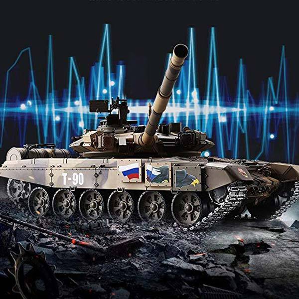 RC Tanks that Shoot 1/16 2.4GHZ Remote Control T90 Russian Battle Tank with Smoke & Sound - enginediy