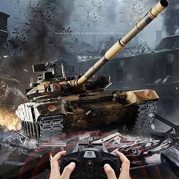 RC Tanks that Shoot 1/16 2.4GHZ Remote Control T90 Russian Battle Tank with Smoke & Sound - enginediy