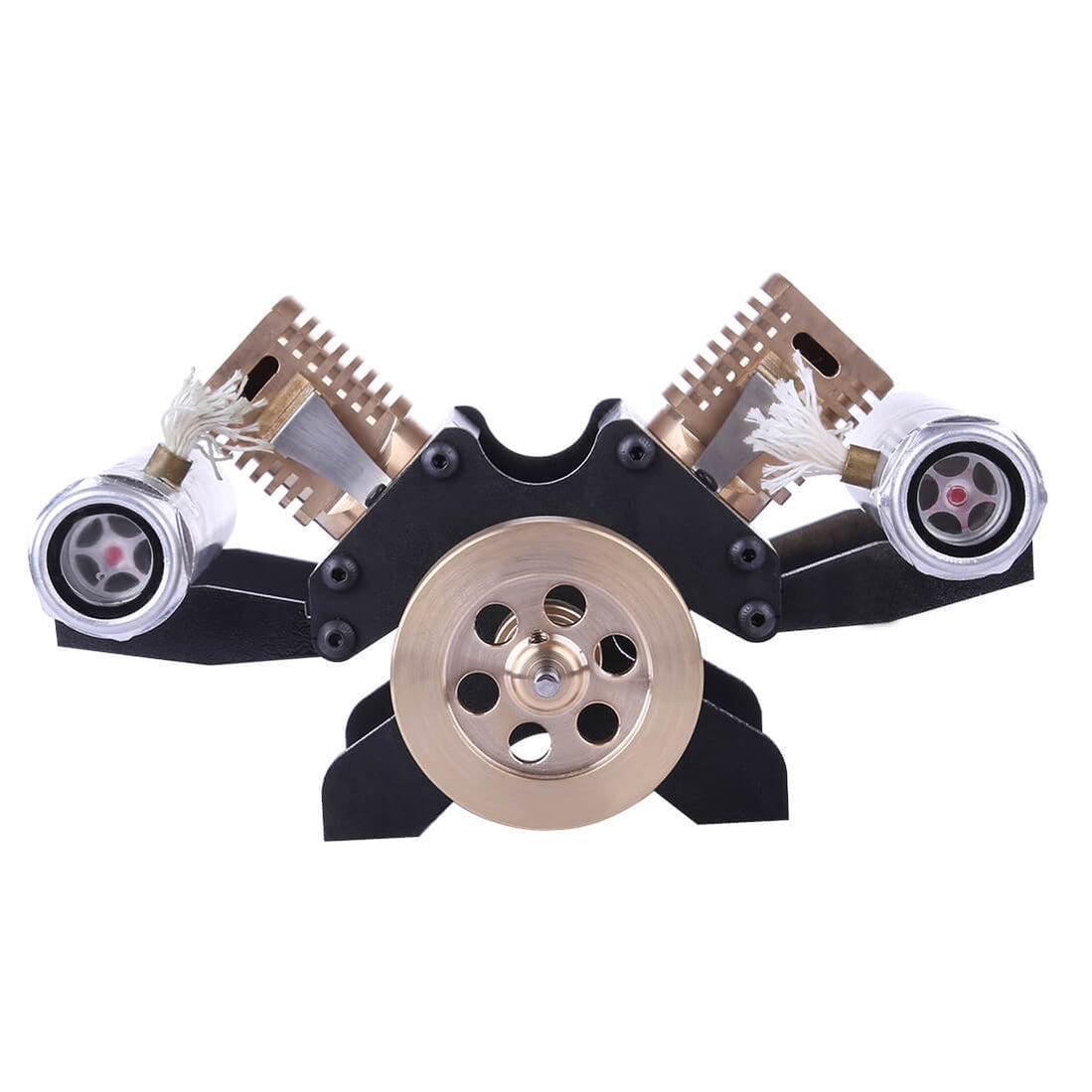 Vacuum Engine VShape Double Cylinder Flame Eater Engine Kit EngineDIY