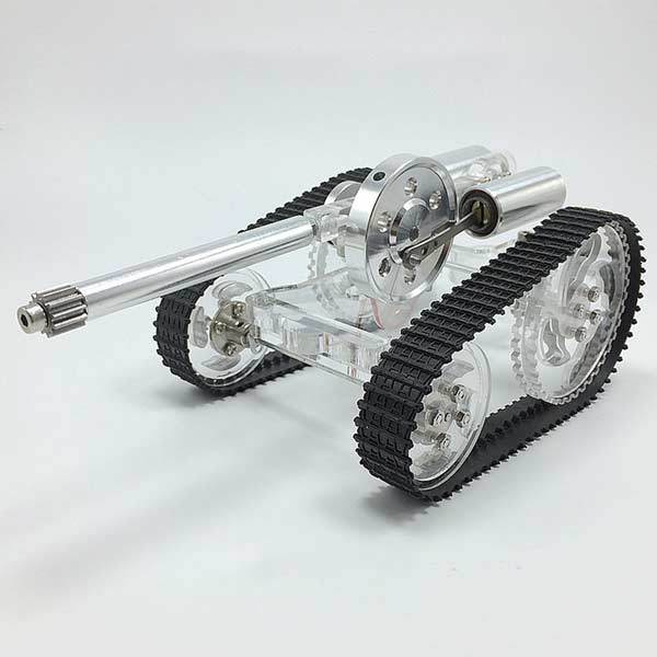 Stirling Engine Battle Tank External Combustion Engine Motor Model - Gift for Collection - enginediy