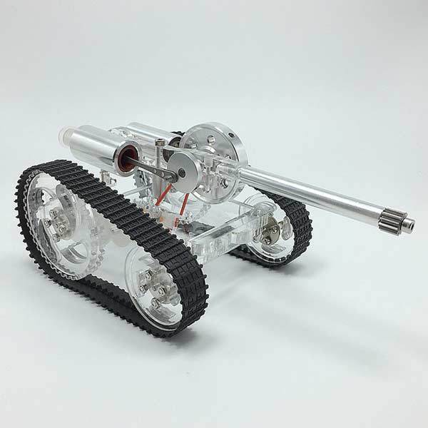 Stirling Engine Battle Tank External Combustion Engine Motor Model - Gift for Collection - enginediy