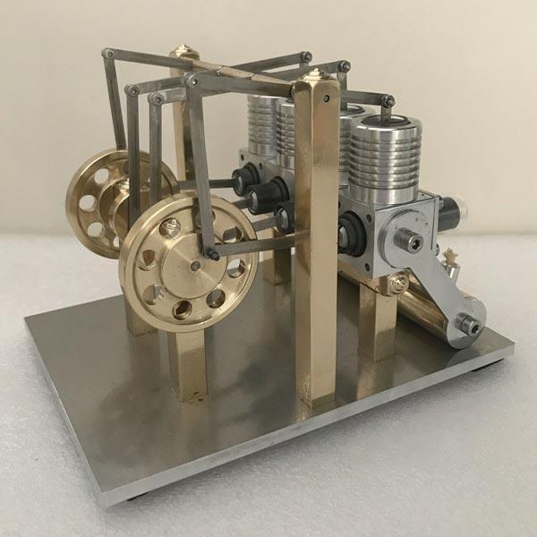 Stirling Engine Kit Domineering All Metal 4 Cylinder Stirling Engine Model Gift for Collection - Enginediy - enginediy