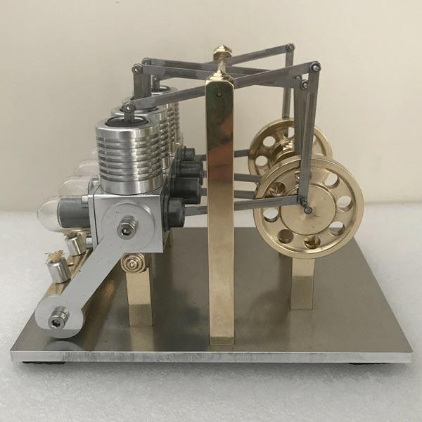 Stirling Engine Kit Domineering All Metal 4 Cylinder Stirling Engine Model Gift for Collection - Enginediy - enginediy