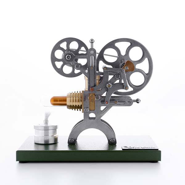 Stirling Engine Kit Retro Film Projector Engine Motor Model with Metal Base - Enginediy - enginediy