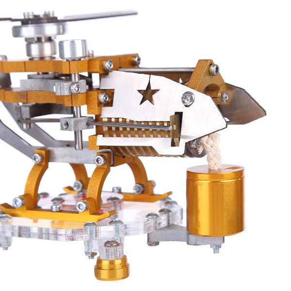 Stirling Engine with Helicopter Design Vacuum Engine Model Science Toy Decor Collection - enginediy