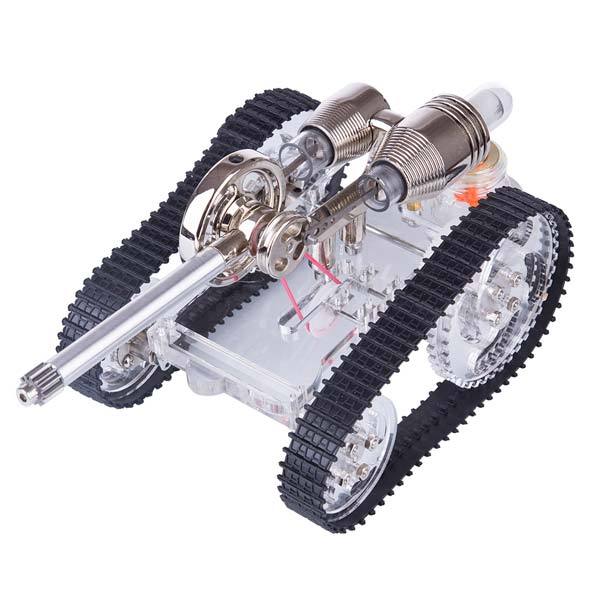 Tank Stirling Engine Car Motor Model External Combustion Engine Toy Gift - Enginediy - enginediy