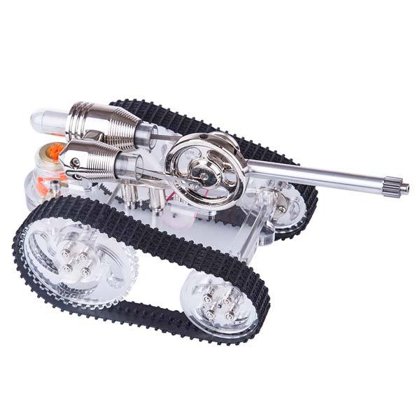 Tank Stirling Engine Car Motor Model External Combustion Engine Toy Gift - Enginediy - enginediy