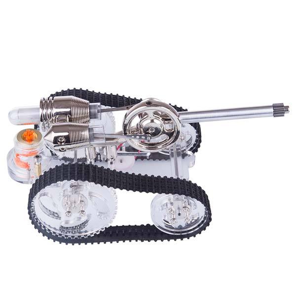 Tank Stirling Engine Car Motor Model External Combustion Engine Toy Gift - Enginediy - enginediy