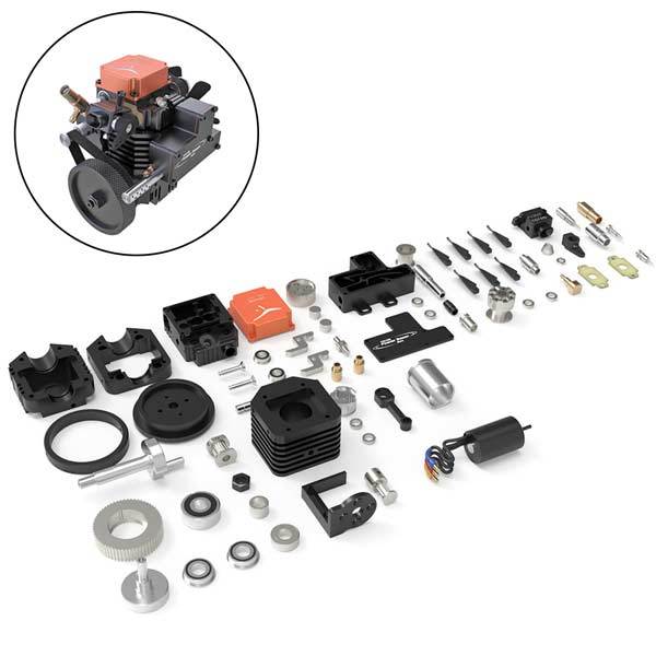 Toyan Engine FS-S100AC DIY 4 Stroke RC Engine - Build Your Own RC Engine -130Pcs - enginediy