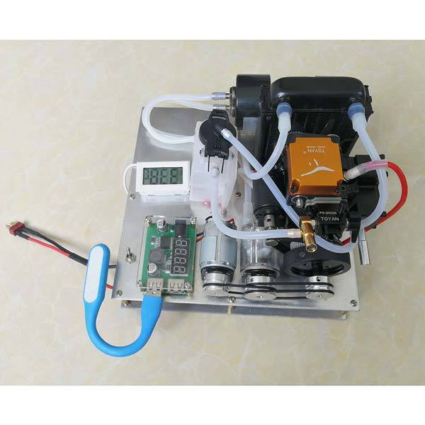 Toyan Engine FS-S100 Water-Cooled Nitro-Methanol Generator Set with Water Pump Radiator Thermometer - enginediy