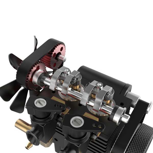 TOYAN FS-L200 Engine 2 Cylinder Four Stroke Nirto RC Engine Model Compatible With 1: 10 1: 12 1: 14 RC Car Vehicle RC Truck RC Boat - enginediy