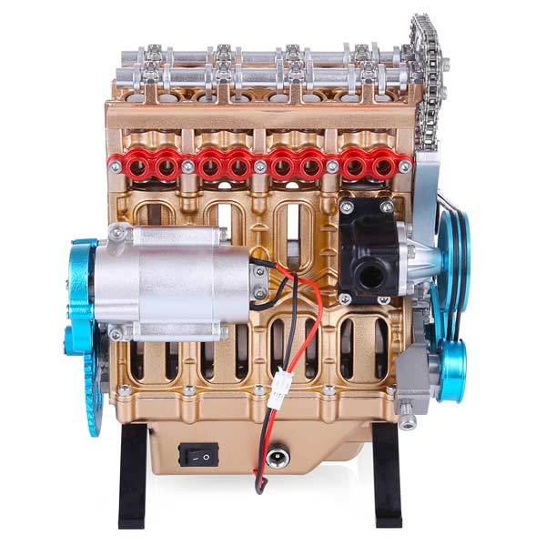 V4 Car Engine Assembly Kit Full Metal 4 Cylinder Car Engine Building Kit DM13-L4-T - enginediy