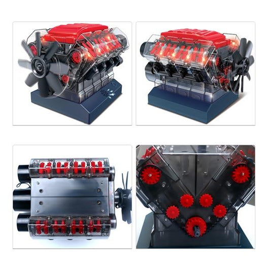 V8 Engine Model Kit - Build Your Own V8 Engine - Science Experiment STEM Toy - Enginediy - enginediy