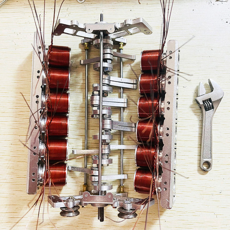 Metal V12 Brushless Electromagnetic Engine Model Technology Toys for 1/10RC RC Cars Ships