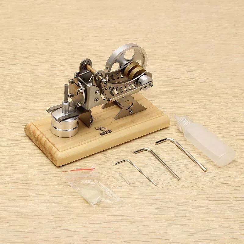 Vacuum Engine Flame Licker Engine Flame Eater Engine Motor Model with Wood Base - Enginediy - enginediy