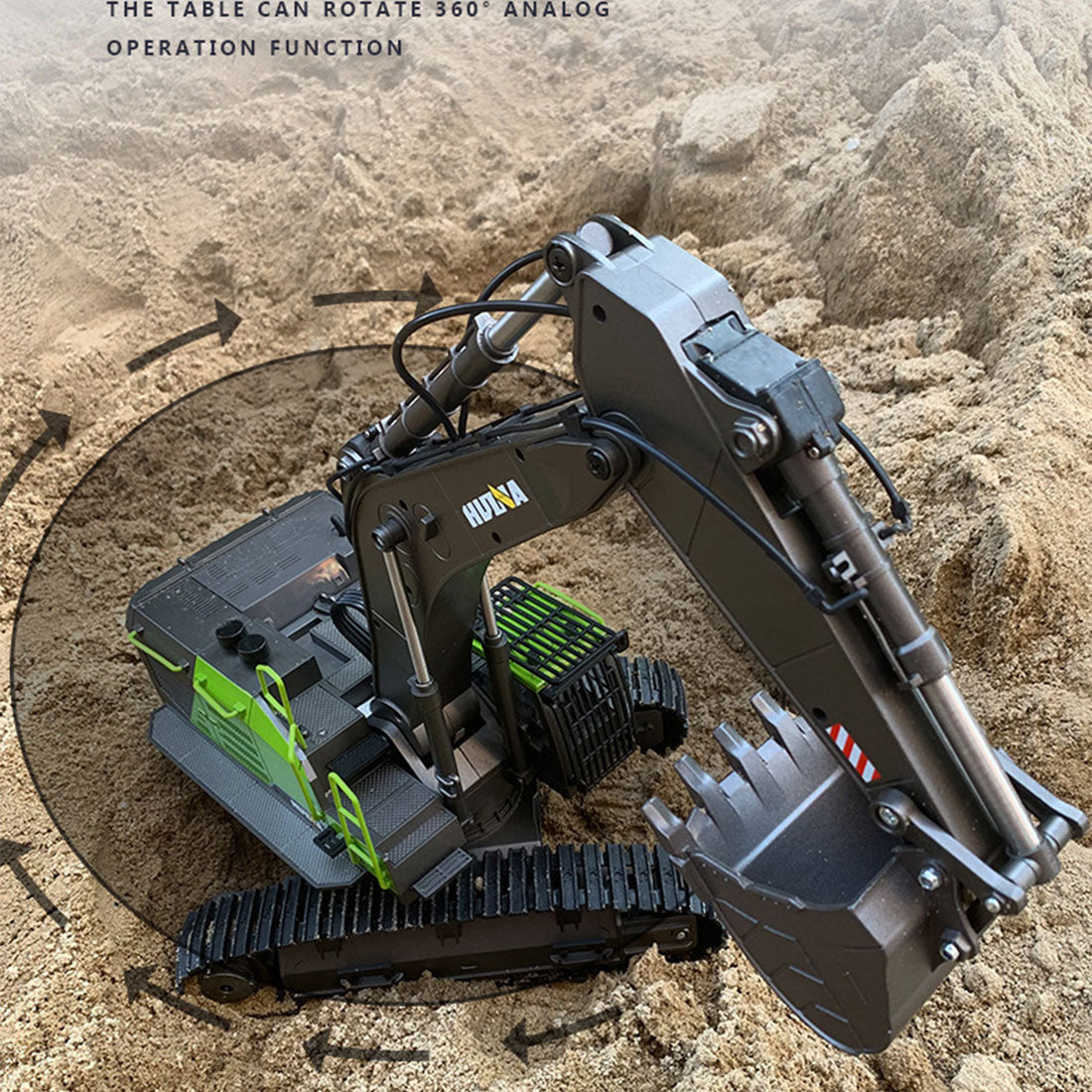 ホビーラジコン HUINA 22 Functions R/C Excavator HUINA 4-in-1 1: 14 22CH 2.4G RC Excavator Remote Control Truck