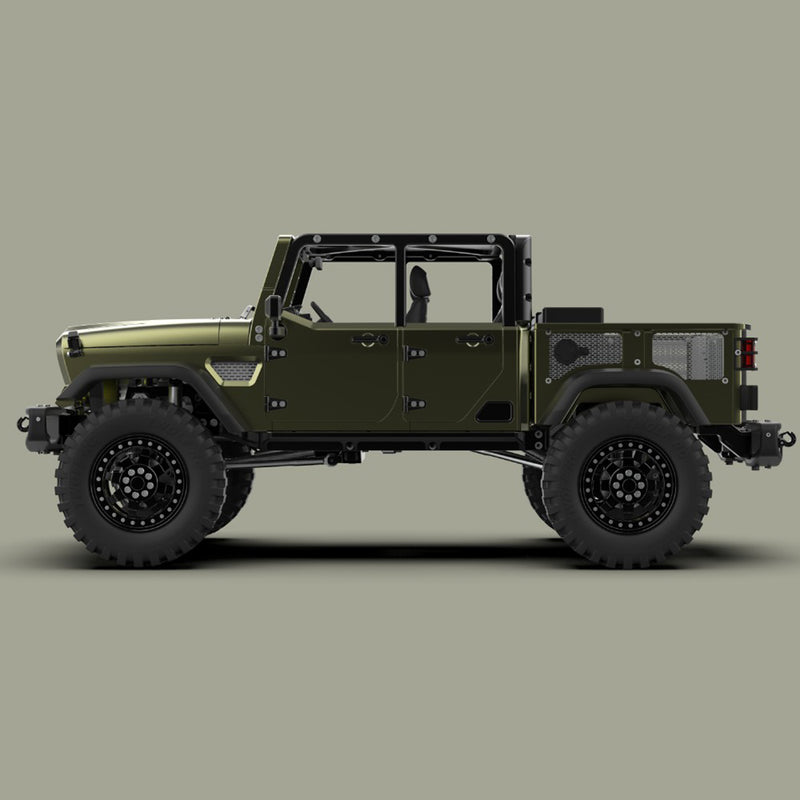 TWOLF TW-715 V8 Engine Powered 1:10 Scale RC Off-road 4WD 4-Door Pickup Truck Vehicle Crawler Kit - EngineDIY