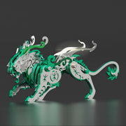 3D Puzzle DIY Model Kit Jigsaw Metal Tiger Model Ancient Chinese Beasts Mechanical Assembly Crafts - EngineDIY