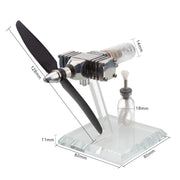 ENJOMOR Plane Head Stirling Engine Pocket Free-piston Motor External Combustion Engine Model Toy - EngineDIY