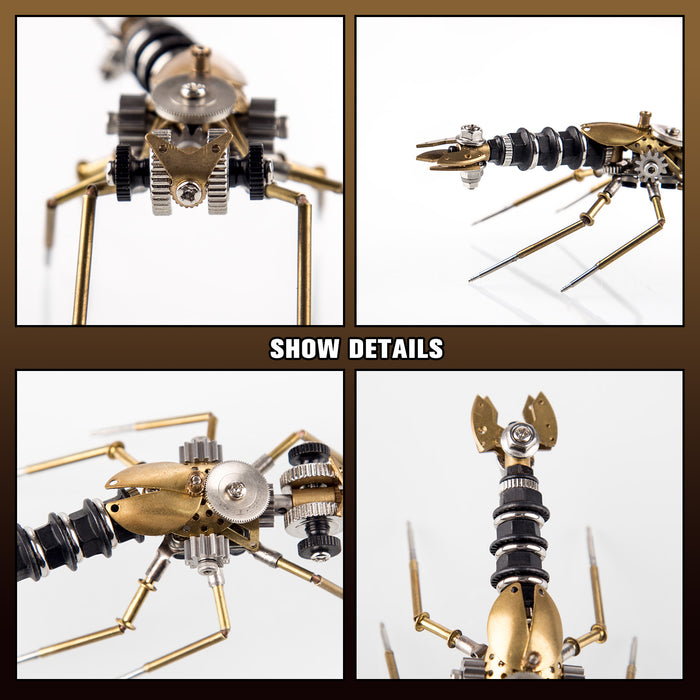 90Pcs Steampunk Insect Metal Model Kits Mechanical Crafts for Home Decor - Deck Insect
