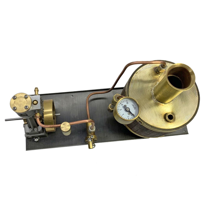 Mini Single-cylinder Steam Engine Set with Boiler for 50-100cm Model Ship - enginediy