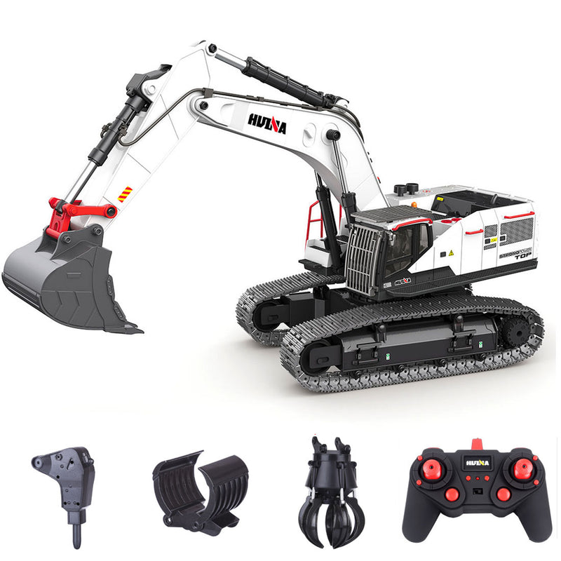 HUINA 1:14 22CH 2.4G RC Excavator Model 4-in-1 Alloy Remote Controll Crusher Construction Vehicles Toy