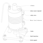 210ml Vertical Steam Boiler Model for Steam Engine, RC Cars & Ships - EngineDIY