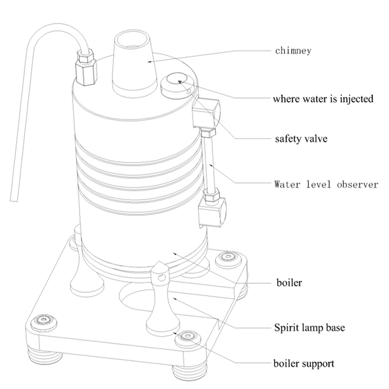 210ml Vertical Steam Boiler Model for Steam Engine, RC Cars & Ships - EngineDIY