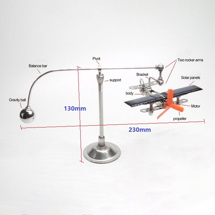 Bidirectional Gravity Balance Solar Energy Airplane Model Innovative Scientific Desk Display Model