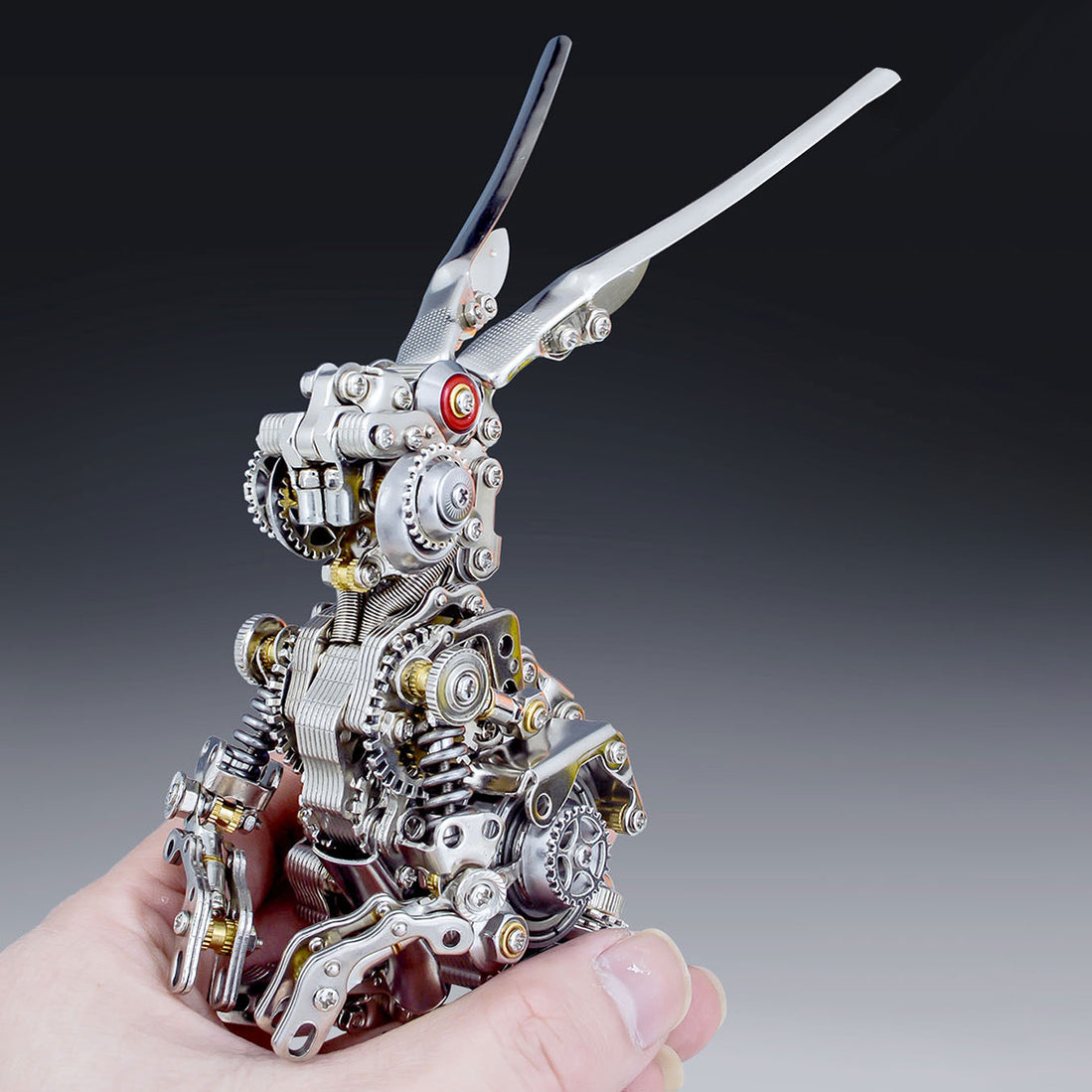 Mechanical Rabbit Building Blocks 3D Puzzle DIY Model Kit Jigsaw Metal Punk Mechanical Rabbit Model Mech ...