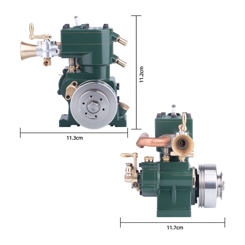 ENJOMOR 10cc Flathead Engine Single Cylinder 4 Stroke L Head Sidevalve Engine Water-cooled Gasoline Engine Internal Combustion Engine - EngineDIY