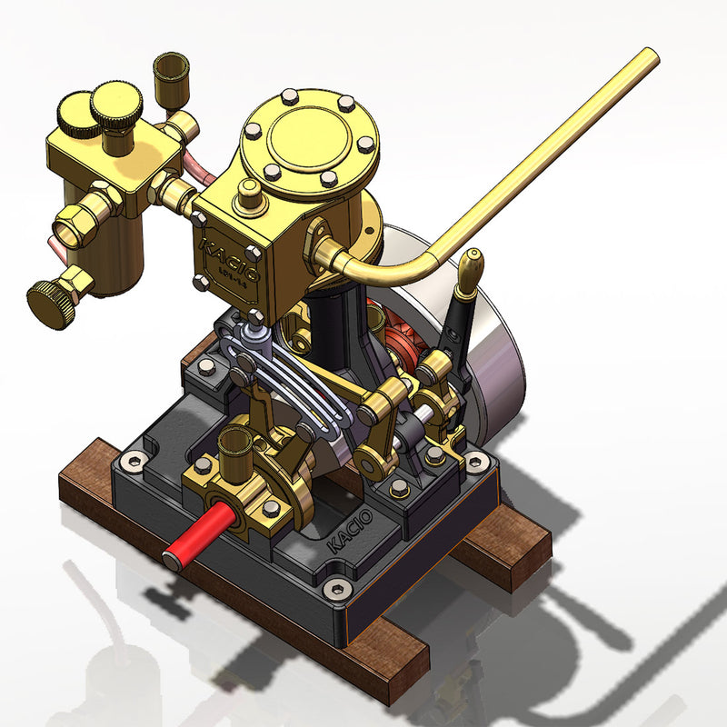 KACIO LS1-14 Single Cylinder Reciprocating Steam Engine Model for Model Ship Model Boat Above 60cm - EngineDIY