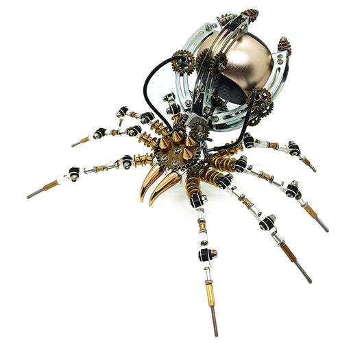 Metal Steampunk Mechanical Spider Bluetooth Speaker Model Kit