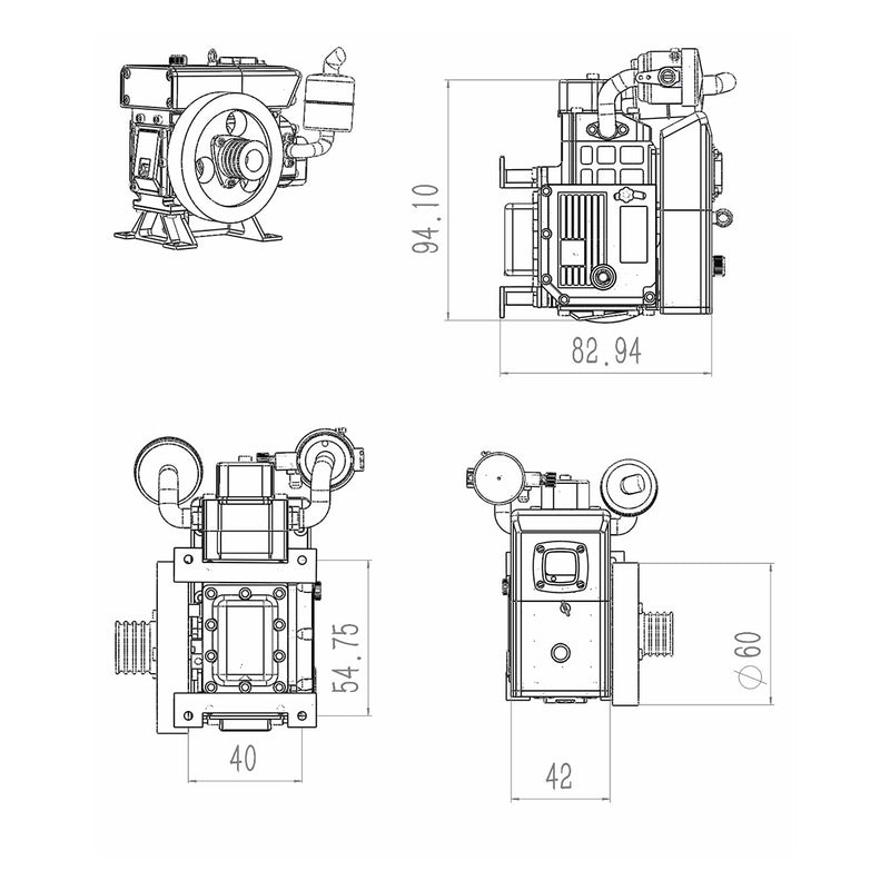 CISON L100 3.5cc Mini Evaporative Cooled Single-cylinder 4-stroke Gasoline Engine Internal Combustion Engine Model - Speed Up to 8000rpm - EngineDIY
