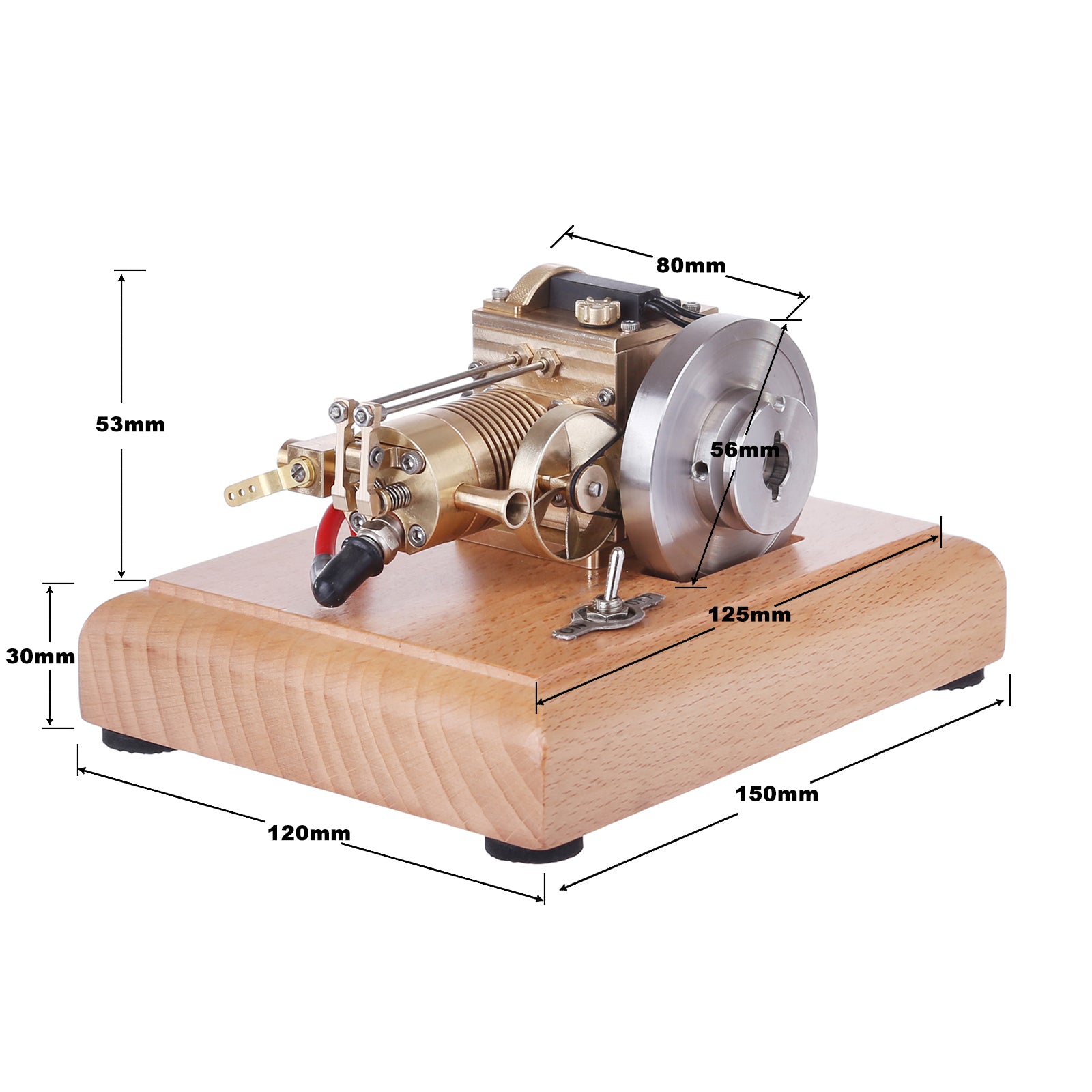 M16B 1.6cc Mini 4 Stroke Gasoline Engine Model Horizontal Air-cooled S ...
