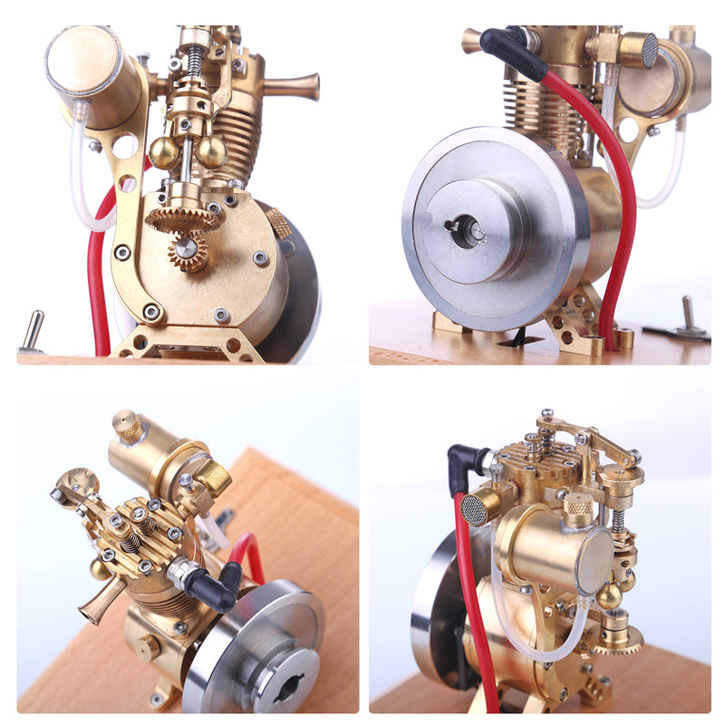 M19 1.6cc Mini SAM Hit and Miss 4 Stroke Vertical Gas Engine Internal Combustion Engine Model with Flying Ball Speed Limiter - EngineDIY