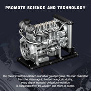 L4 Diesel Engine Model Kit that Works - Build Your Own Diesel Engine - TECHING 1: 10  Full Metal Mini L4 4 Cylinder Engine OHV Inline 4 Cylinder Engine Model Kit 300+PCS - EngineDIY