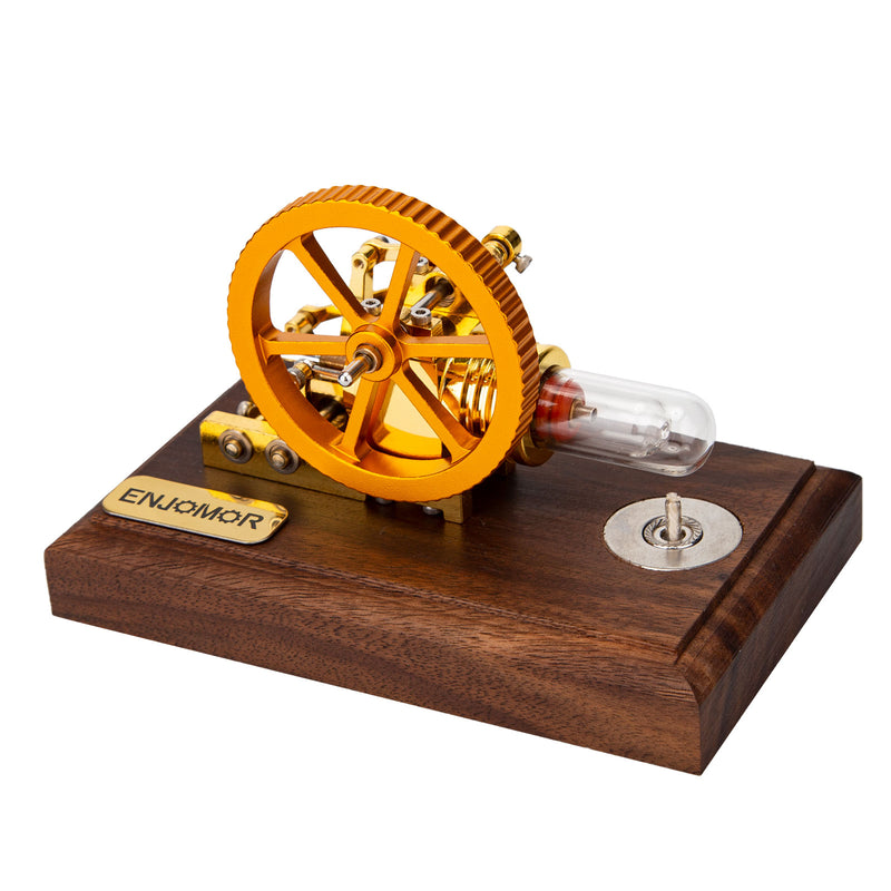 ENJOMOR Mini Beta Hot Air Stirling Engine Model External Combustion Engine Model Educational Toy - EngineDIY