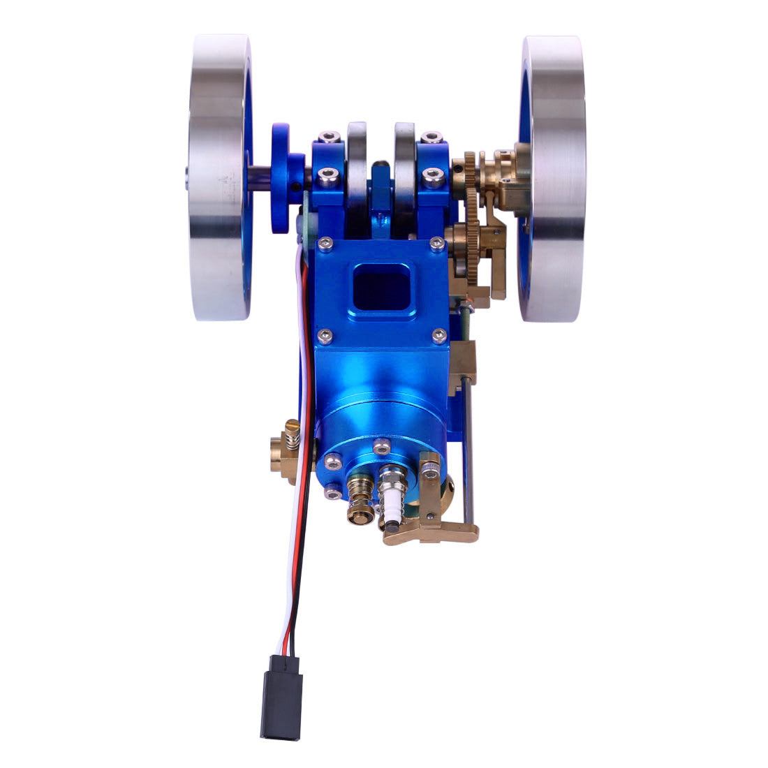 Moteur à combustion interne entièrement en métal, modèle de moteur à essence refroidi par eau avec base, collection cadeau