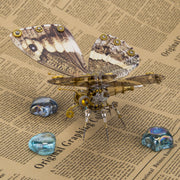 Steampunk 3D Butterfly Model Metal Puzzle DIY Assembly Kit for Kids, Teens and Adults (150PCS+) - EngineDIY
