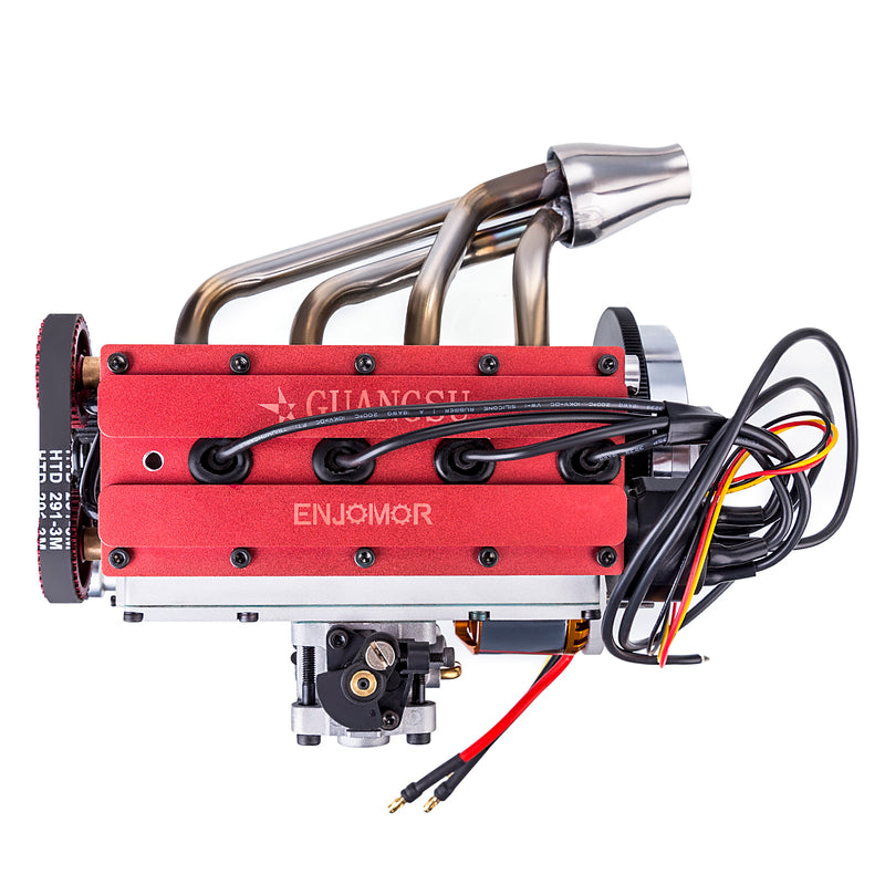 Enjomor 36cc DOHC Engine Double Overhead Camshaft Engine 4-cylinder 8-valve Inline 4-stroke Water-cooled Gasoline Engine with Twin Overhead Camshafts - EngineDIY