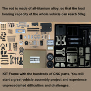 TWOLF TW-715 V8 Engine Powered 1:10 Scale RC Off-road 4WD 4-Door Pickup Truck Vehicle Crawler Kit - EngineDIY