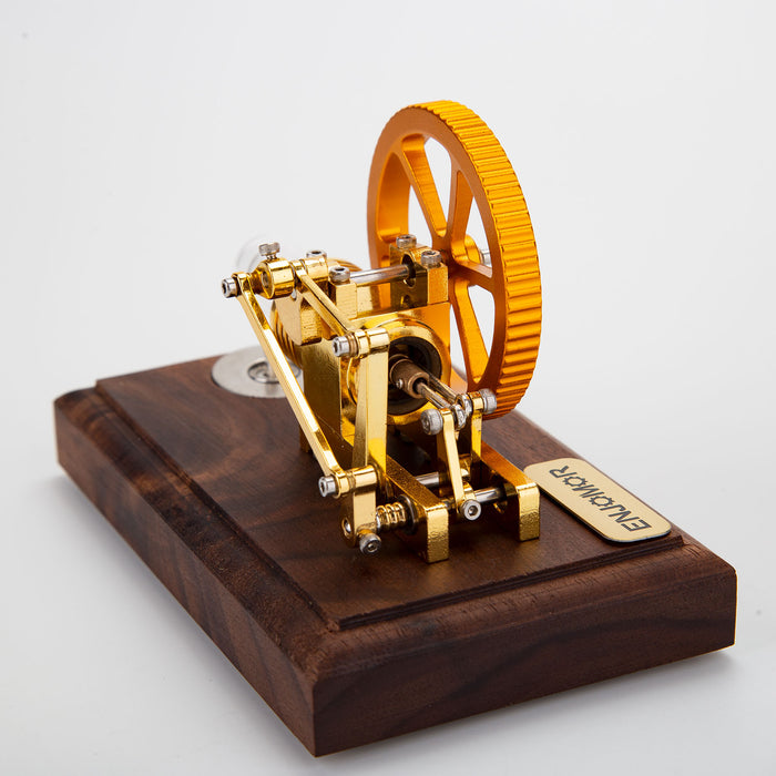 ENJOMOR Mini Beta Hot Air Stirling Engine Model External Combustion Engine Model Educational Toy