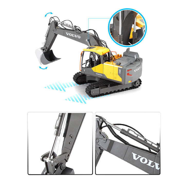 2.4G RC Excavator Remote Control Construction Navvy Engineering Truck Model Unique Toys Gift for Kids, Teens and Adults - enginediy