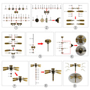 250+Pcs Mechanical Metal Model Kit Assembly Toy - (Spider + Dragonfly + Wasp) - EngineDIY