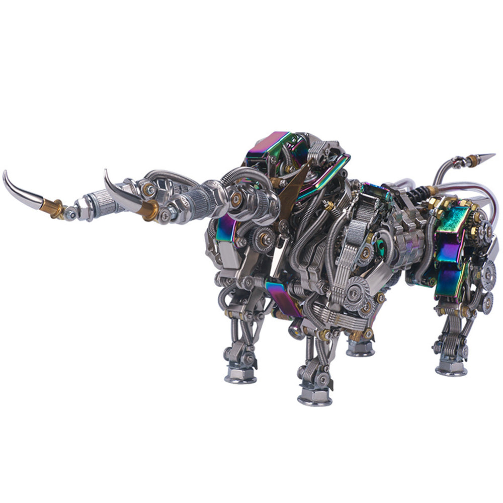 3D Puzzle Model Kit Mechanical Bull Metal Games DIY Assembly Jigsaw Crafts Creative Gift - 1087Pcs - enginediy Metal 3D DIY Mechanical Bull Animal Model Assembly Kit for Adult