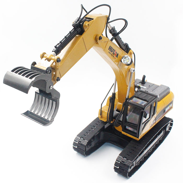 HUINA 3-in-1 1:14 2.4G RC Excavator Crusher Timber Grab Truck Engineering Vehicle Construction Truck with Smoke Effect & LED Light - enginediy